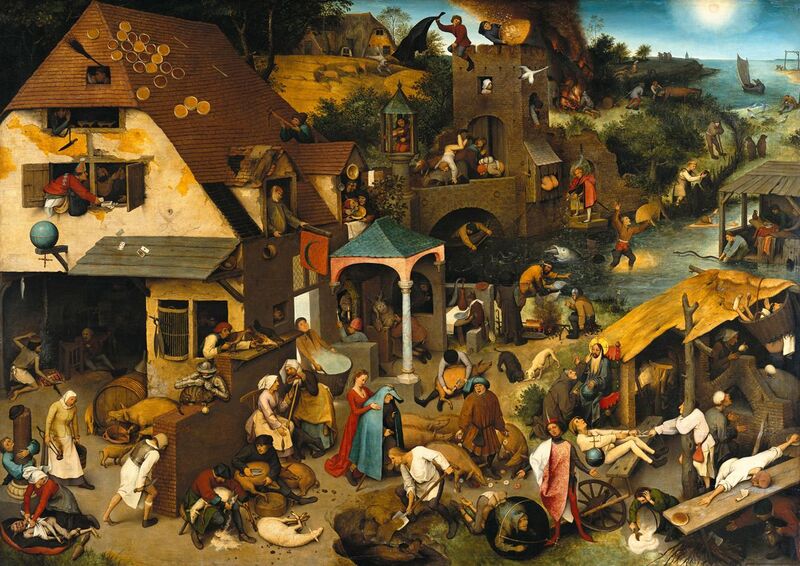 File:Pieter Brueghel the Elder - The Dutch Proverbs - Google Art Project.jpg
