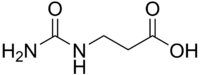 Skeletal formula of 3-ureidopropionic acid