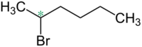 Skeletal formula of 2-bromohexane