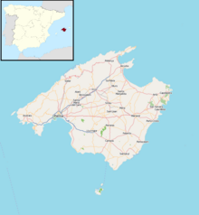 Map showing the location of Es Pontàs