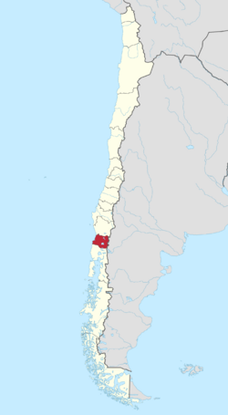 Map of Los Ríos Region