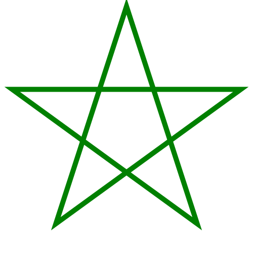 File:Pentagram green.svg