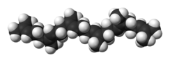 Spacefill model of squalene