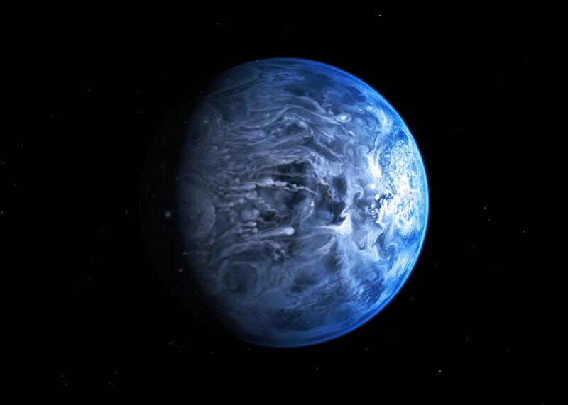 File:Artist’s impression of the deep blue planet HD 189733b.jpg