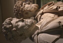 Busts of Marcus Aurelius and his co-ruler Lucius Verus