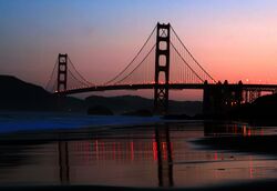Golden Gate Bridge as seen at twilight from Baker Beach.jpg