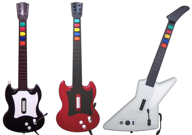 File:Guitar Hero series controllers.jpg