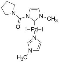 An example of palladium(II) derived complex with N-heterocyclic ligand