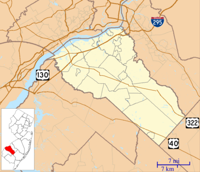 Location map of Gloucester County, New Jersey.svg