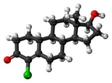 Norclostebol molecule ball.png