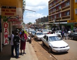 A street in the centre of Nyeri