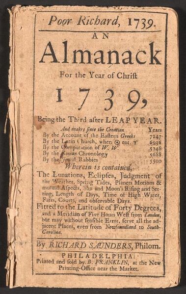 File:Poor Richard Almanack 1739.jpg