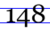 Horizontal guidelines with a one fitting within lines, a four extending below guideline, and an eight poking above guideline