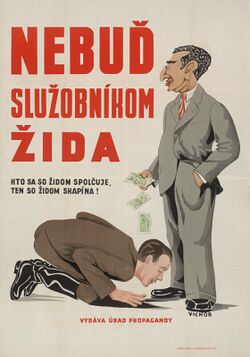"Nebuď služobníkom žida"—Slovak propaganda poster.jpg
