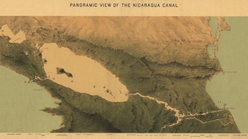 File:1870 Nicaragua Canal Map Restoration.png