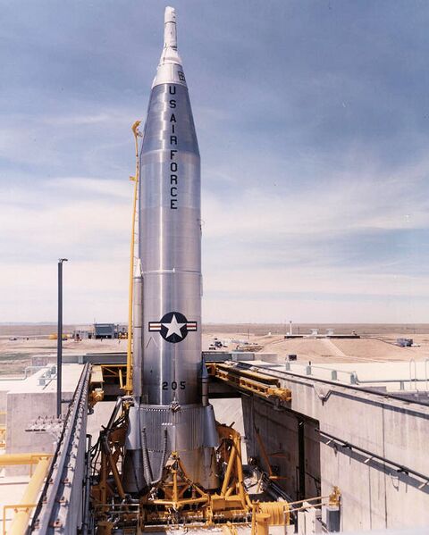 File:564th Strategic Missile Squadron Convair SM-65D Atlas missile 58-2205.jpg