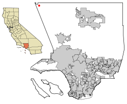 Location of Gorman in Los Angeles County, California