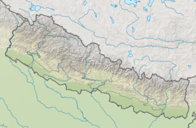 Map showing the location of Langtang National Park
