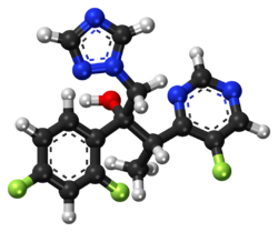 Voriconazole ball-and-stick model.png