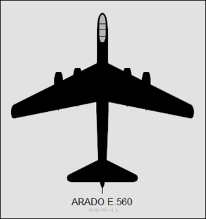 Arado E.560 (11) top-view silhouette.png