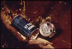 EVEN THE PROSPECT OF A FIVE CENT REFUND PER "THROWAWAY" ALUMINUM CAN IN OREGON HAS NOT STOPPED LITTERING ENTIRELY.... - NARA - 555257.jpg