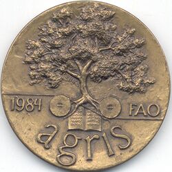 FAO Commemorative 1984 Ten Years of AGRIS Bronze Obverse.jpg