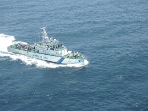 ICGS Abhiraj patrolling in Gulf of Mannar.jpg