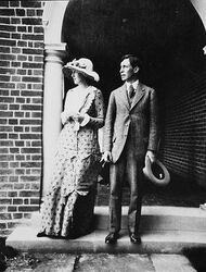 Virginia and Leonard on their engagement in July 1912