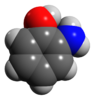 Space filling model of 2-aminophenol