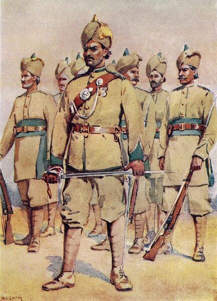 File:33rd Punjabi Army (Commander Punjabi Subadar) by A C Lovett.jpg