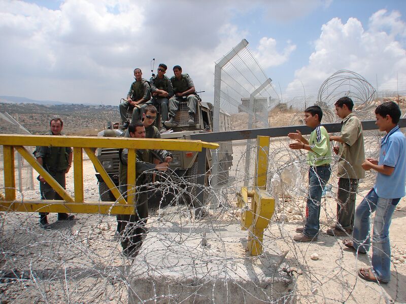 File:Barrier Gate at Bilin Palestine.jpg