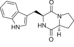 Brevianamide F or cyclo-(L-Trp-L-Pro).svg
