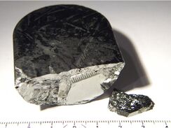 Sample of crystalline indium antimonide