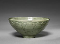 Korea, Goryeo period - Bowl with Lotus Petal Design in Relief - 1942.721 - Cleveland Museum of Art.jpg