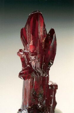 Proustite (long prismatic crystal) - Chanarcillo, Copiapo Province, Atacama Region, Chile.jpg