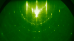 Experimental reflection electron diffraction pattern from a silicon surface