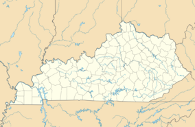Map showing the location of Mammoth Cave National Park