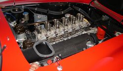 Close-up of a racing car engine