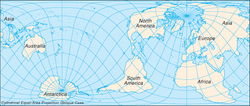 Cylindrical Equal-Area Projection Oblique Case Map of the World.png