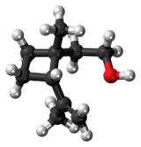 Ball-and-stick model of the grandisol molecule