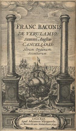 The title page illustration of Novum Organum