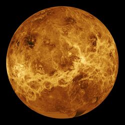 Venus as seen by the Magellan radar.