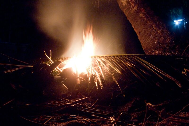 File:El Nido, Fire at night on the beach, Palawan Island, Philippines.jpg