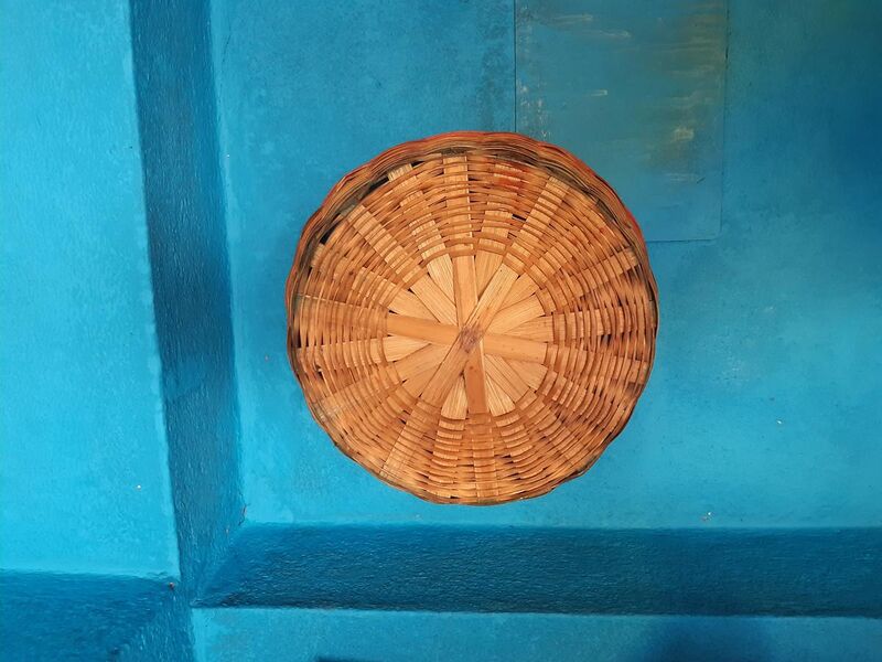 File:Hand Crafted Woven Basket hanging on the wall. 02.jpg