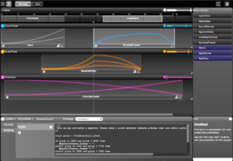 Integra Live 1.6.4 screenshot showing Arrange View with Tracks, Blocks, Envelopes, Scripting, Info View, Scenes and Block Library