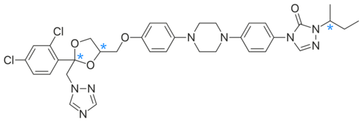 File:Itraconazole chiral carbons.svg