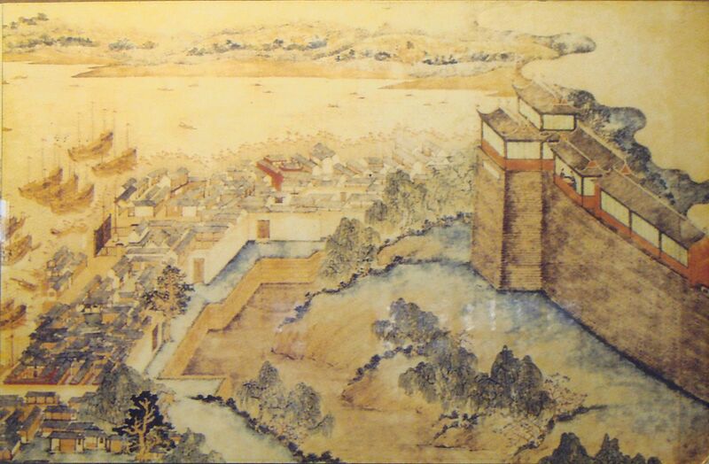 File:Old City of Shanghai will walls and seafront.jpg