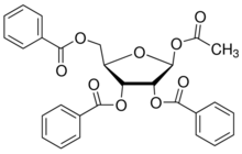 1-O-acetyl-2,3,5-tri-O-benzoyl-beta-D-ribofuranose.png