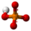 Aromatic ball and stick model of hydrogenphosphate