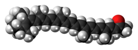 Space-filling model of the citranaxanthin molecule